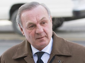 Former Montreal Canadiens' great Guy Lafleur arrives for the funeral of Dickie Moore at the Mountainside United Church in Montreal on Dec. 28, 2015. (THE CANADIAN PRESS/Graham Hughes)