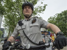 The Transit Peace Officer Bike Patrol is an enhanced safety service that was successfully piloted last year and resumed in April. Members of the bike patrol monitor Downtown Edmonton, the Churchill Square area, and surface LRT stations using the same type of TREK bikes as police.