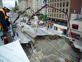 Day two of the sinkhole on Rideau Street Thursday June 9, 2016.   Photos by Ashley Fraser