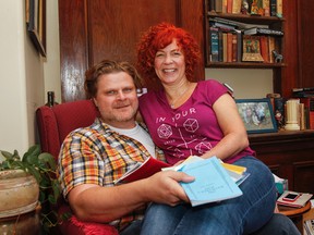 Clayton and Krista Garrett, at their east-end Kingston home, are two of the original founders of King's Town Players board members. After six years they are stepping down from the board of directors but will remain as members with the local theatre company. (Julia McKay/The Whig-Standard)