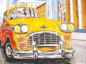 Taxi Cab is included in an exhibition titled Around the World: the Art of Nigel Perreira at London?s ArtWithPanache store until June 30.