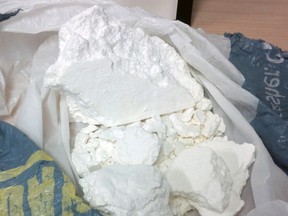 Cocaine seized from an accused as part of Project Neebing  near Marysville, Ont. on Friday May 13, 2016. Kyle Labarge, of  Belleville, was charged by police with two counts of possession for the purpose of trafficking in a controlled substance. Supplied by the Kingston Police