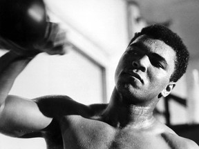 Muhammad Ali trains with a speedbag in this undated file photo. He was fast of fist and foot - lip, too - a heavyweight champion who promised to shock the world and did. The Greatest Of All Time, Ali died on June 3, 2016 at the age of 74. THE CANADIAN PRESS/Boris Spremo, File