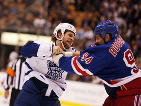 A former minor league hockey player accused of selling prescription painkillers to Derek Boogaard pleaded guilty to a misdemeanour drug charge on Thursday, June 9, 2016. (Veronica Henri/Postmedia Network/Files)