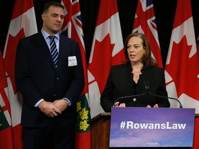 Conservative MPP Lisa MacLeod was at Queen's Park with former NHLer Eric Lindros to discuss Rowan's Law on April 6, 2016. (Jack Boland/Toronto Sun/Postmedia Network)