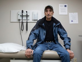 Boyle McCauley Health Centre client Gerard Deveau poses for a photo at the clinic, 10628 - 96 St., in Edmonton Alta. on Wednesday June 8, 2016. Photo by David Bloom