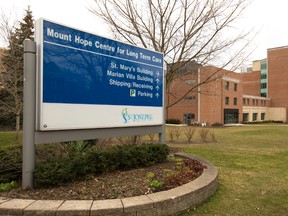 London?s St. Mary?s home is part of Mount Hope Centre for Long Term Care, administered by St. Joseph?s Health Care. (MIKE HENSEN, The London Free Press)