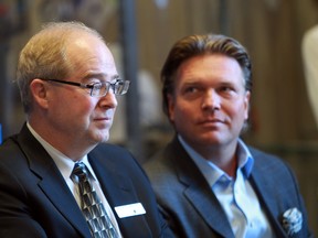 Alberta Innovates-Technology Futures (AITF) President Stephen Lougheed, left, in a 2013 file photo.