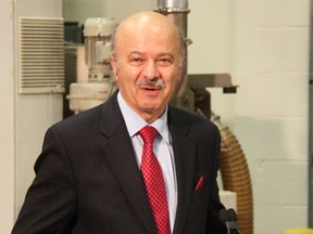 Reza Moridi, minister of research and innovation, was in Sarnia Friday to officially announce $3 million over four years for BioIndustrial Innovation Canada. The money is to support a biotechnology hub for research, development and commercialization of new technologies. (Tyler Kula/Sarnia Observer)