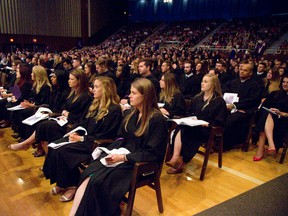 Graduates wait to receive their degrees during convocation. (Postmedia Network file photo)