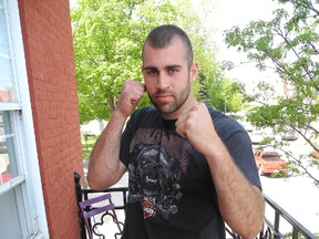 Adam Funnell of Gananoque is ready for fight night. (Wayne Lowrie/Postmedia Network)