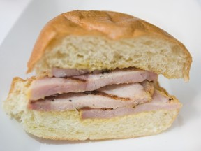 File photo of a peameal bacon sandwich (Ernest Doroszuk/QMI Agency)