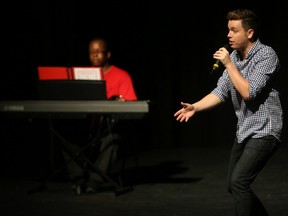 Michael Hughes performs in Mickey and Judy, at the Fringe Festival  Showcase at the Palace Theatre in London, Ont. (MIKE HENSEN, The London Free Press)