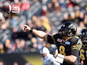 Jeremiah Masoli is in a battle to be the Hamilton Tiger-Cats' starting quarterback while Zach Collaros is injured. (CANADIAN PRESS/PHOTO)