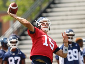 Toronto Argonauts Ricky Ray QB (15) during practice in Guelph, Ont. on Thursday June 2, 2016. Jack Boland/Toronto Sun/Postmedia Network