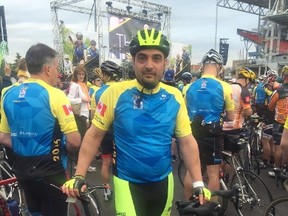 Marco Angelini at the Ride to Conquer Cancer (supplied pic)