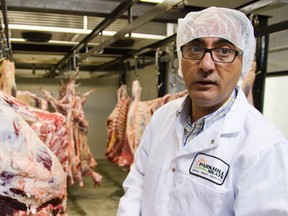 Yaser Al Qayem, of Parkhill Meats, recently reopened the longtime abattoir just west of Ailsa Craig. (MIKE HENSEN, The London Free Press)