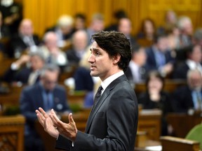 Prime Minister Justin Trudeau rises during Question Period in the House of Commons in Ottawa on June 7, 2016. THE CANADIAN PRESS/Justin Tang
