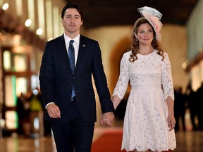 Prime Minister Justin Trudeau and his wife Sophie Gregoire on November 27, 2015 near Valletta, Malta. (Toby Melville - Pool/Getty Images)