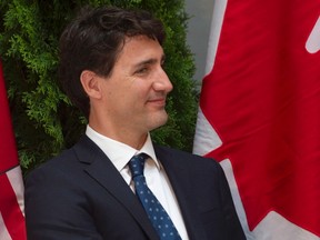 Canadian Prime Minister Justin Trudeau attends a ceremony at the Toronto Women's College Hospital on Friday June 10, 2016.