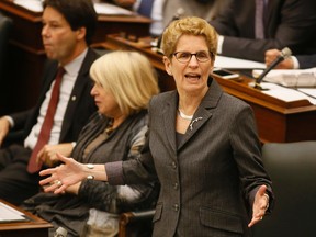 Premier Kathleen Wynne in the legislature at Queens Park  in Toronto, Ont. on Tuesday April 12, 2016. Stan Behal/Toronto Sun