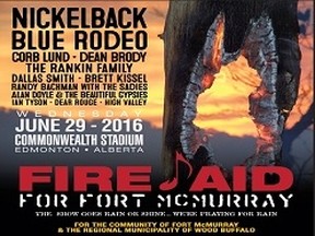 Fire Aid goes live from Commonwealth Stadium in Edmonton, AB on June 29, 2016.