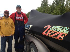 The local team of Chris Pawlowiez (left) and Jason Paquette, cousins who live in Sudbury, were the big winners at the Top 50 Pike Tournament Trail stop on Whitewater Lake in Azilda on Sunday.