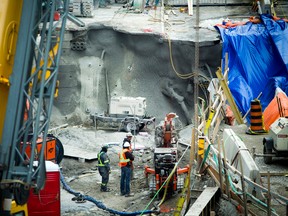 Pouring concrete into the sinkhole is the most 'sensible' way to stabilize the surrounding buildings and ensure the safety of the workers, said Yasser Korany, a forensic structural engineer.