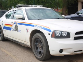 A Wood Buffalo RCMP car  in Fort McMurray Alta. in this file photo taken on Monday June 22, 2015. Andrew Bates/Fort McMurray Today/Postmedia Network