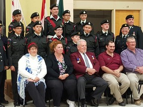 Members 3013 Cochrane Commando Cadet Corp as well as others posed for their photo after the 32nd Annual Review.