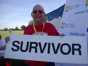 John Hunt, who has taken part in 36 Relay for Life in 14 years, was awarded the National Medal of Courage by the Canadian Cancer Society earlier this year. (HEATHER RIVERS, Sentinel-Review)