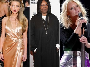 From left to right: Amber Heard, Whoopi Goldberg and Miranda Lambert. (WENN.COM)