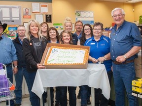 Vermilion UFA Manager Jack Rehill is recognized for 40 years of service to the organization, during Farmer's Day festivities on Friday, June 10.The day included live music, face painting, barbecue, and cake. Taylor Hermiston/Vermilion Standard/Postmedia Network.