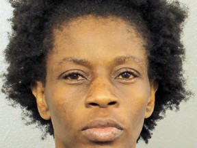This photo made available by the Broward County Jail shows Sophia Hines, who was booked Thursday, June 9, 2016. Hines, from Philadelphia, is accused of killing her seven-month-old son and three-year-old daughter during a visit to South Florida. (Broward County Jail via AP)