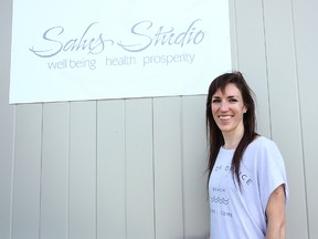 Owner of Salus Studio, Mandi Layton is pictured here at her
open house last Saturday.(Shaun Gregory/Huron Expositor)