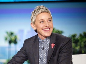In this Feb. 11, 2016 file photo, host Ellen DeGeneres appears during a taping of "The Ellen DeGeneres Show," in Burbank, Calif. DeGeneres voices the character of Dory in the Disney Pixar animated feature, "Finding Dory." (AP Photo/Pablo Martinez Monsivais, File)