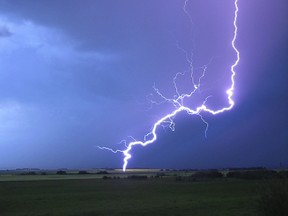 Vulcan ranked in the top 10 for lightning strikes in Alberta in 2015. Photo courtesy of FortisAlberta