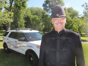 Rob Bruce portrays the city's first chief constable during the annual First Capital Day celebration in City Park in Kingston, Ont. on Wednesday, June 15, 2016. The event marks Kingston's time as the first capital of a united Canada, from 1841-1844. Michael Lea The Whig-Standard Postmedia Network.