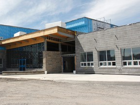 The outside of the new Molly Brant Elementary School in Kingston is still under construction on Wednesday. The school is on schedule to open for this September. (Julia McKay/The Whig-Standard)