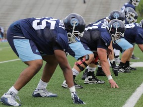 Argonauts’ D.J. Sackey needs to keep showing he belongs on Friday in a pre-season game in Montreal. (Argos photo)