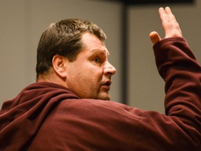 Convict Frank Van den Bleeken appears in court in Brussels in this Nov. 7, 2013 file photo. Van den Bleeken, a Belgian man three decades into a life sentence for rape and murder, wanted doctors to help him die - and he nearly got his wish. (THE CANADIAN PRESS/AP, Herman Ricour)
