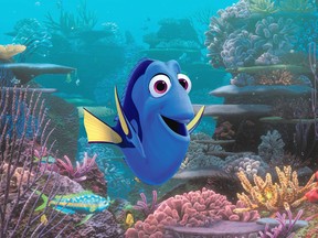 This image released by Disney shows the character Dory, voiced by Ellen DeGeneres, in a scene from "Finding Dory." (Pixar/Disney)