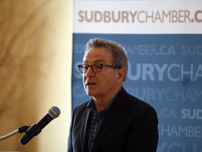 Minister of Indigenous Relations and Reconciliation David Zimmer speaks at a Greater Sudbury Chamber of Commerce Luncheon in June 2016. Ben Leeson/The Sudbury Star/Postmedia Network