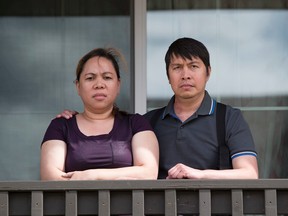 Lorna Caillan and her husband Darius are from the Philippines and their temporary foreign worker visas expired on Monday. They have applied to extend them and have also applied for PR status on compassionate grounds.