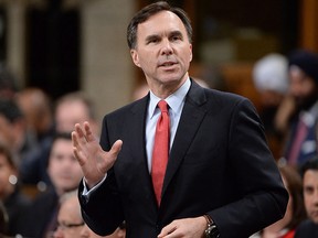 Finance Minister Bill Morneau answers a question during Question Period in the House of Commons on Parliament Hill in Ottawa on Thursday, June 16, 2016. THE CANADIAN PRESS/Adrian Wyld