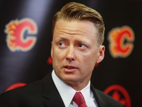 Calgary Flames named Glen Gulutzan as their new head coach at a news conference in Calgary on June 17, 2016. (THE CANADIAN PRESS/Jeff McIntosh)