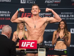 UFC star Stephen Thompson at the Ottawa weigh-in. (The Canadian Press)