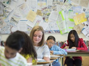 Students in an Academic Challenge Humanities class at Crestwood School.