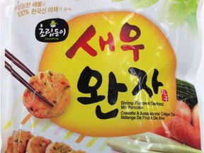 Choripdong brand Shrimp Flavored Seafood Mix Pancake, which has been recalled because it contains egg which isn't declared on the label and could pose an allergy danger.