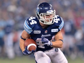 Argonauts running back Chad Kackert may get a chance to play in the team's season opener on Thursday. (The Canadian Press)